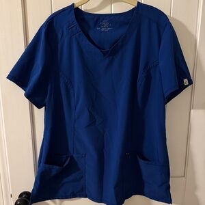 Infinity Cherokee Round Neck Nurse Scrub Top, Size XL, Color is Galaxy Blue.